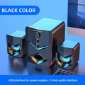 SADA D-222 2.1 Desktop Speaker System – USB Powered, 3.5mm AUX Input, LED Ambient Light, Subwoofer for PC & Laptop