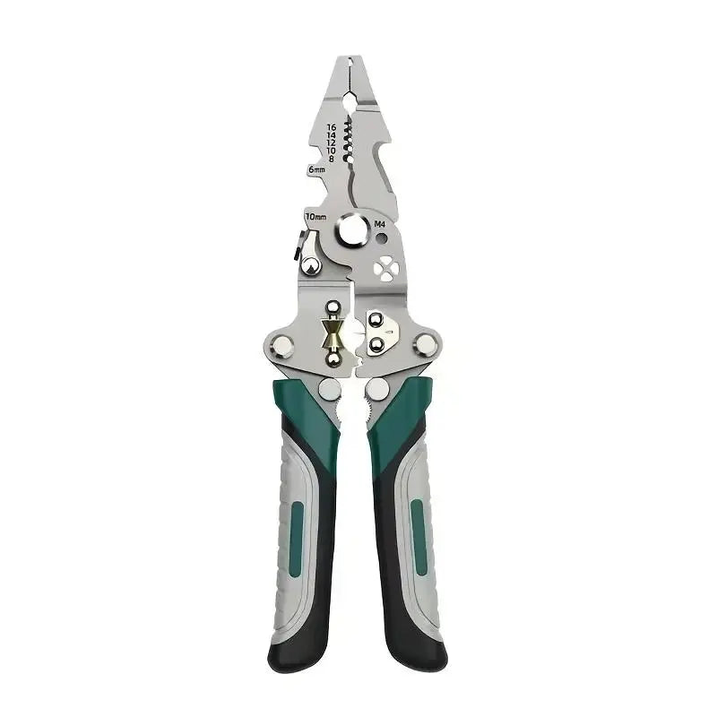 Multifunctional Wire Stripper, Industrial Grade 12 in 1 Foldable Cutting Wire Stripper, Wire Cutter, Wirecutters, Professional Wire Stripping Tool for Home & Office, Hand Tools, Tools Gadgets