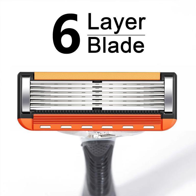 48-Piece Men's Razor Blade Replacement Set with Handle - Ultra Sharp Stainless Steel Blades for Smooth Shaving 🎵 Free Shipping & Cash on Delivery 📊