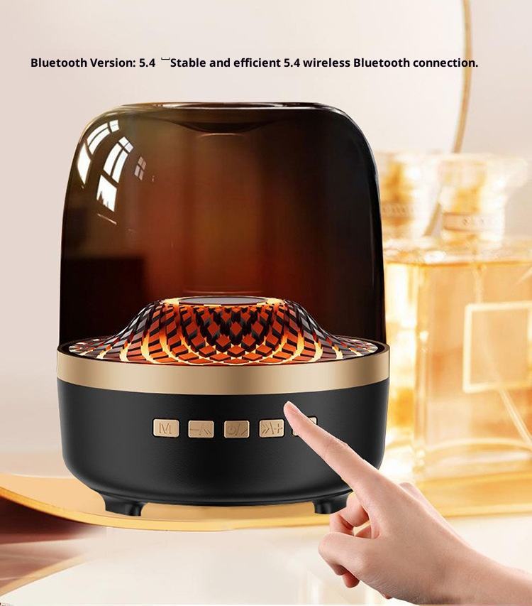 Portable Harman Transparent Bluetooth Speaker 5W Stereo Sound RGB Color Gradient Lighting, 500mAh Long Battery Mini Wireless Speaker Suitable For African Family Party, Bedroom & Outdoor