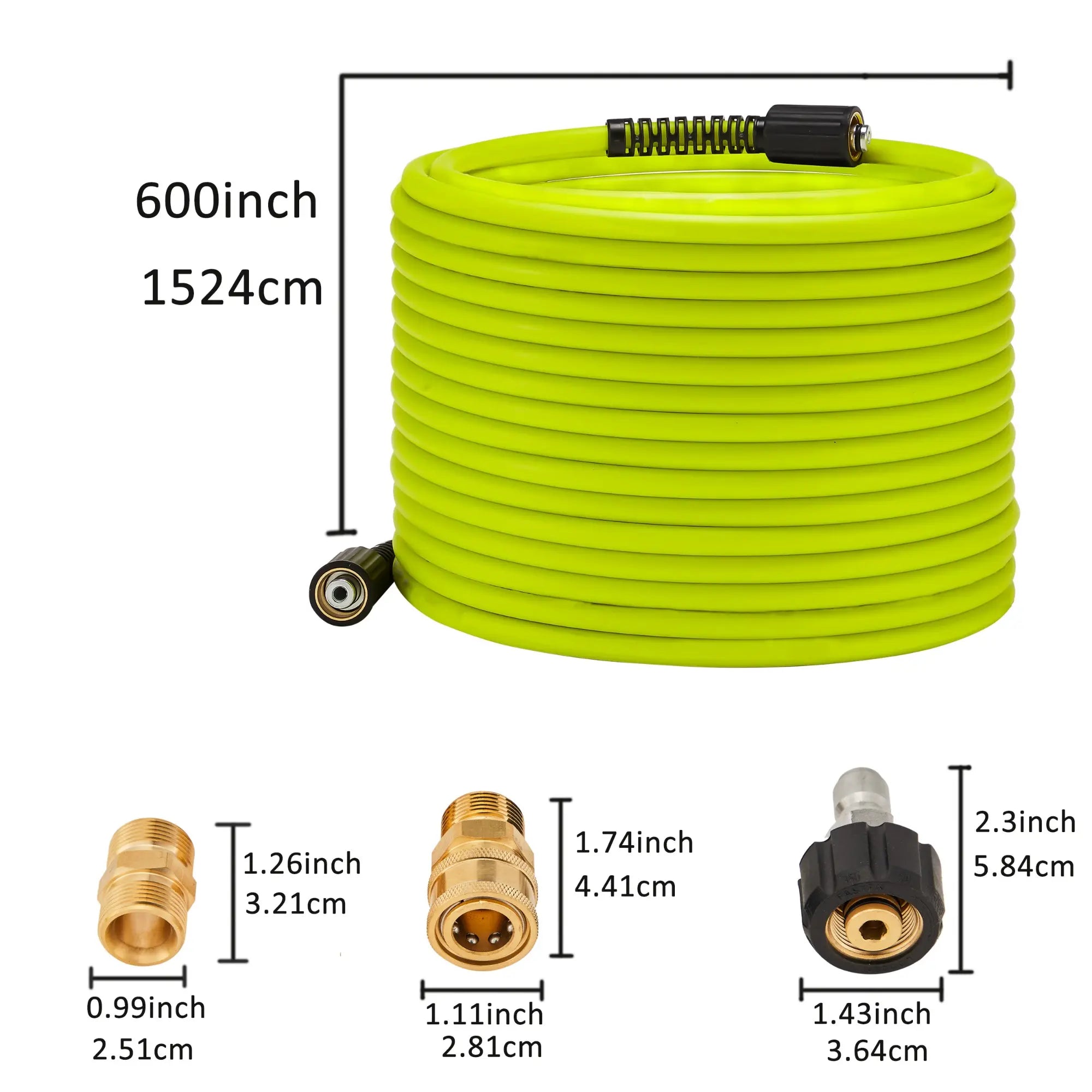 💦 Cash on Delivery 🚗 7500PSI Heavy Duty Anti‑Kink High Pressure Washer Hose 15M with M22‑14 Connector – Explosion‑Proof Car Washing Water Pipe with 5 Copper Fittings – Free Shipping