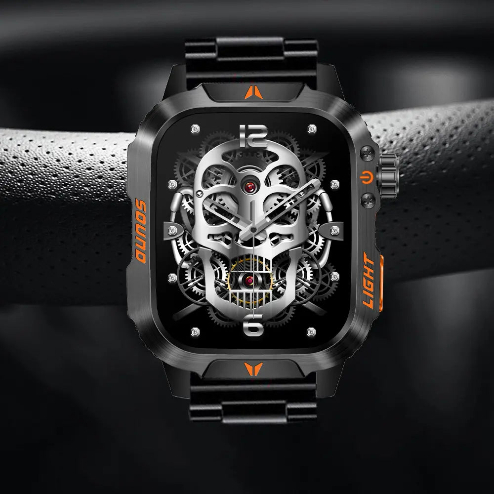 New 2026 manly style Smart Sports Watch With LEDLights Wireless Calling, Message Reminders,Sports Mode, Voice Assistant, Weather Push,Stopwatch, Timer, Stopwatch And OtherFunctions, Smartwatch For Men, CompatibleWith Android And iPhone Phones