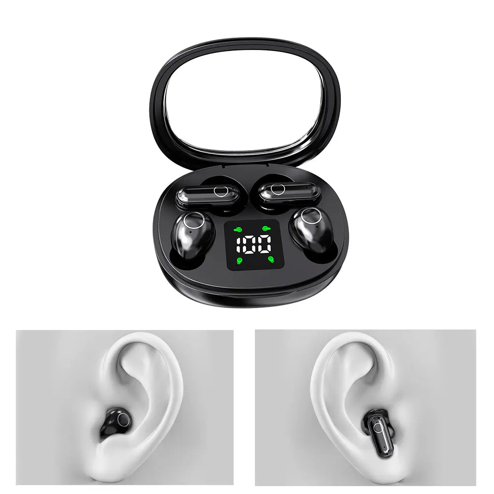 2 Pairs Bluetooth 5.4 Black Wireless Earbuds – Built-in Noise Reduction, Up to 36H Battery, HD Calls, Waterproof Touch Control In-Ear – Ideal for Sleeping, Office & Sports