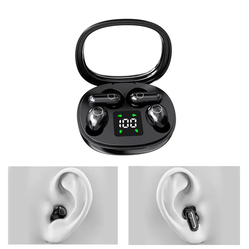 2 Pairs Bluetooth 5.4 Black Wireless Earbuds – Built-in Noise Reduction, Up to 36H Battery, HD Calls, Waterproof Touch Control In-Ear – Ideal for Sleeping, Office & Sports