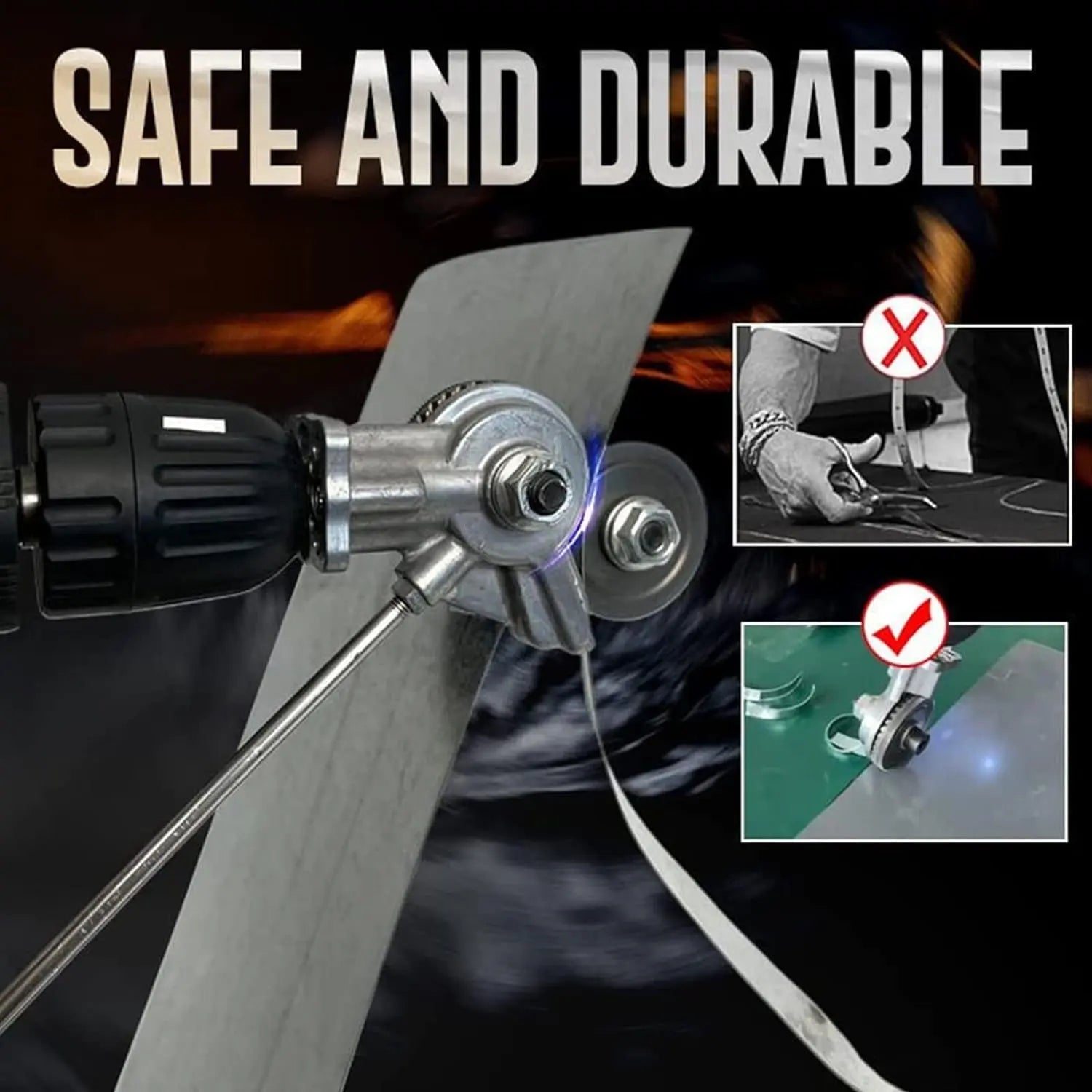 🛠️ Cash on Delivery 🔩 DIY Drill Attachment Metal Sheet Cutter – Electric Drill Modified Metal Iron Sheet Cutting Shear Tool, Universal Drill Accessory for Thin & Thick Metal – Free Shipping