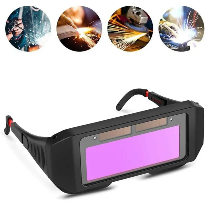 Welding Safety Goggles with Solar Automatic Dimming - 1 Set with 5 Extra Protective Lenses Professional Eye Protection Equipment 🎵 Free Shipping & Cash on Delivery 📊