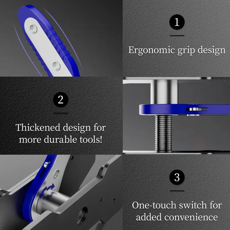 Brake Caliper Piston Press Tool – For Single, Dual & Quad Piston Disc Brakes, 360° Rotating Ratchet Wrench, Effort-Saving Automotive Brake Repair Tool for Car Maintenance