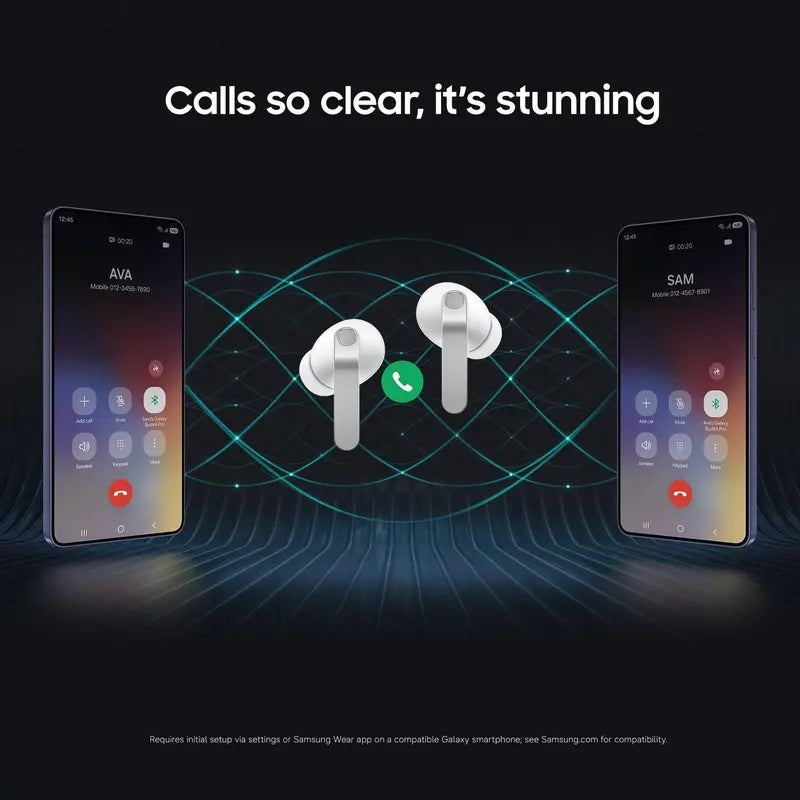 Samsung Galaxy Buds 4 Pro 2026 True Wireless Noise Cancelling Earbuds – Hi-Fi Sound, 2‑Way Speaker + Dual Amp, Intelligent ANC, Bluetooth 6.1, IP57 Water Resistant, 30H Battery, AI Head Gesture Control