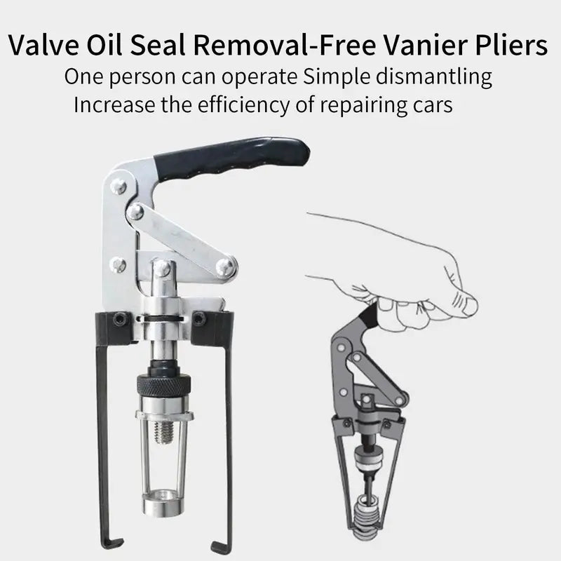 Valve Spring Compressor Tool – Carbon Steel Overhead Valve Spring Remover, Press Type Hand Pliers for Oil Seal Disassembly