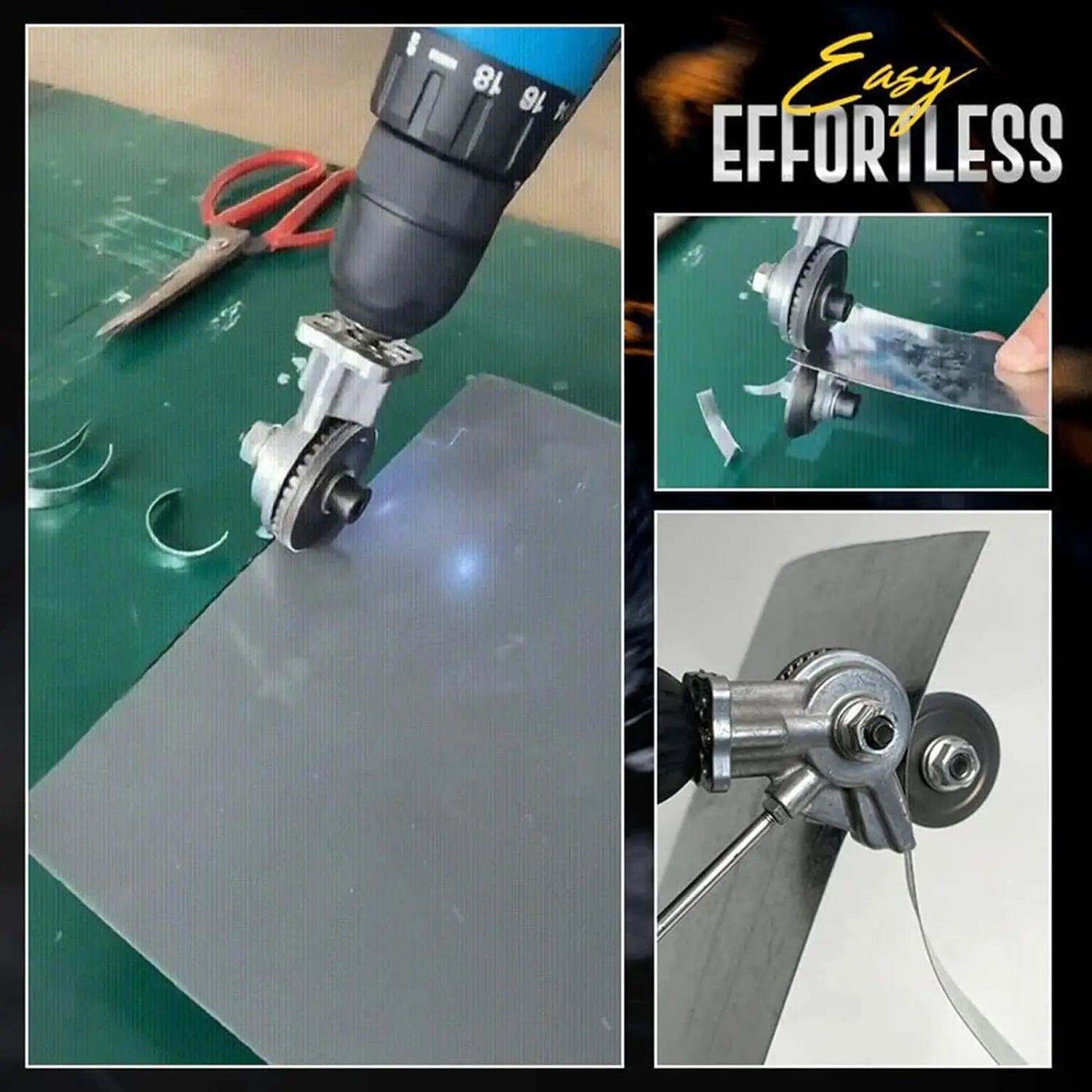 🛠️ Cash on Delivery 🔩 DIY Drill Attachment Metal Sheet Cutter – Electric Drill Modified Metal Iron Sheet Cutting Shear Tool, Universal Drill Accessory for Thin & Thick Metal – Free Shipping