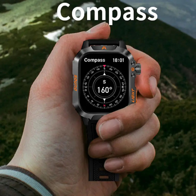 New 2026 manly style Smart Sports Watch With LEDLights Wireless Calling, Message Reminders,Sports Mode, Voice Assistant, Weather Push,Stopwatch, Timer, Stopwatch And OtherFunctions, Smartwatch For Men, CompatibleWith Android And iPhone Phones