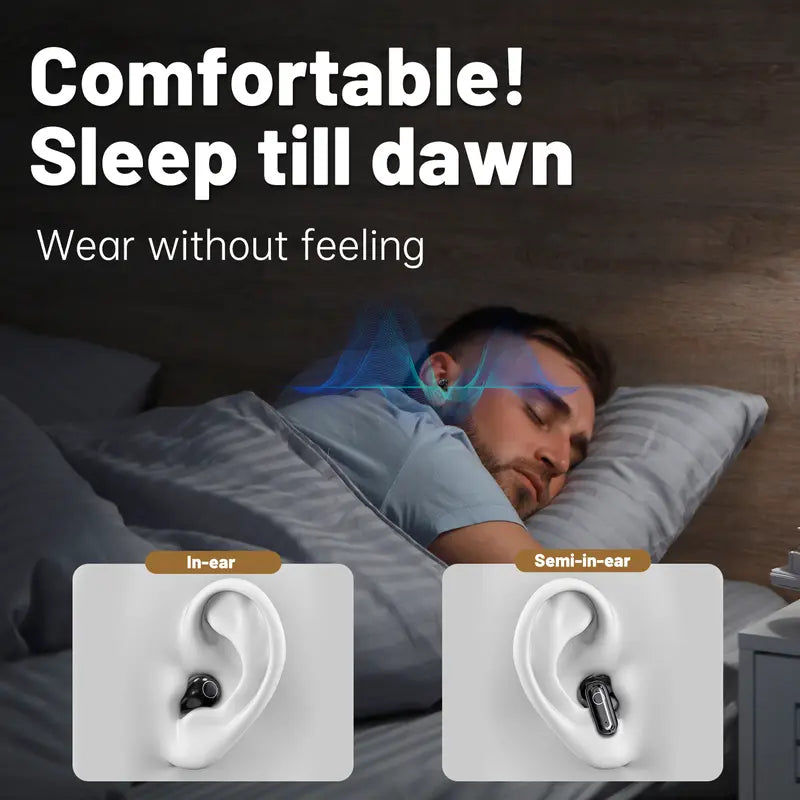 2 Pairs Bluetooth 5.4 Cream White Wireless Earbuds – Built-in Noise Reduction, Up to 36H Battery, HD Calls, Waterproof Touch Control In-Ear – Ideal for Sleeping, Office & Sports