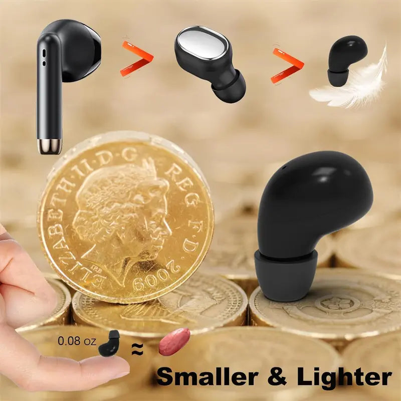 🎧 Cash on Delivery 📟 SK18 Bluetooth Earphones – IPX6 Waterproof, Bluetooth 5.3, Digital Display, 8H Playtime, In-Ear Stereo Sound – Black – Free Shipping