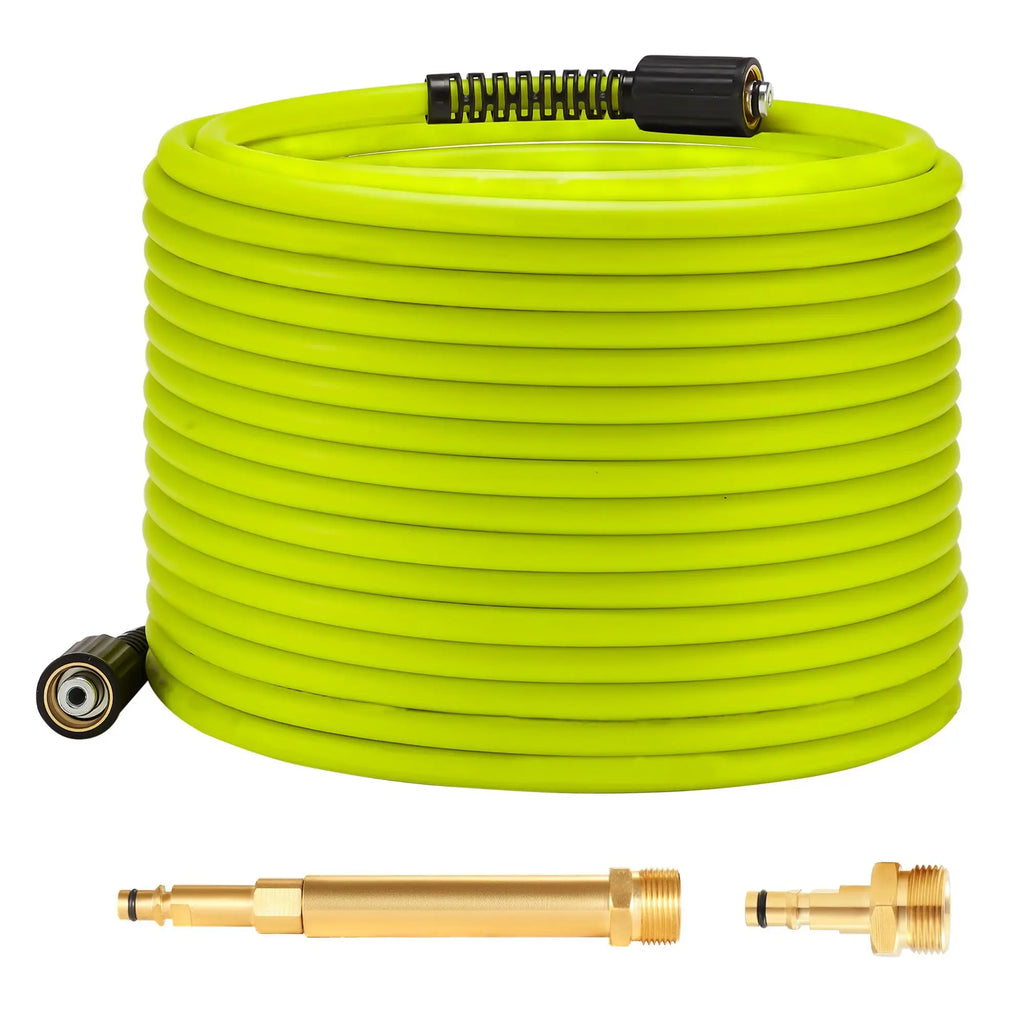 💦 Cash on Delivery 🚗 7500PSI Heavy Duty Anti‑Kink High Pressure Washer Hose 15M with M22‑14 Connector – Explosion‑Proof Car Washing Water Pipe with 5 Copper Fittings – Free Shipping