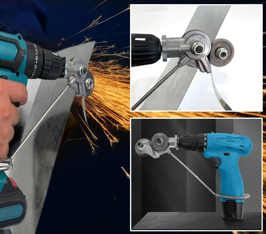 🛠️ Cash on Delivery 🔩 DIY Drill Attachment Metal Sheet Cutter – Electric Drill Modified Metal Iron Sheet Cutting Shear Tool, Universal Drill Accessory for Thin & Thick Metal – Free Shipping