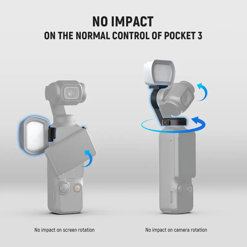 NEEWER M21 Magnetic Auxiliary Light Compatible with DJI OSMO Pocket 3 Gimbal Camera Creator Combo, Rechargeable Mini LED Fill Light Attachment for Selfie Vlog Video Recording, USB C Charging