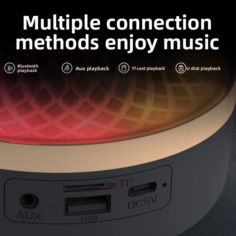 Portable Harman Transparent Bluetooth Speaker 5W Stereo Sound RGB Color Gradient Lighting, 500mAh Long Battery Mini Wireless Speaker Suitable For African Family Party, Bedroom & Outdoor