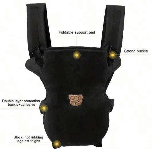 Ergonomic Multifunctional Baby Carrier, Lightweight Carrier, Newborn Sling Carriers, 4-In-1 Portable Travel Gear, Adjustable Comfortable Front & Back Straps, Perfect Gift for Newborns, Ergonomic Infant Carrier