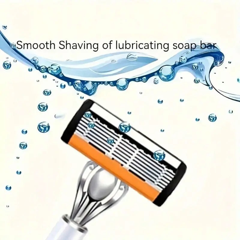 2 Handles + 72 Refills Luxury Shaving Kit | Featuring a Six-Layer Blade System, Ergonomically Designed Handles, Precision Crafted, Ideal for Beard and Mustache Grooming, Perfect Gift for Christmas, Valentine’s Day, and Other Celebrations,father'sdaygifts