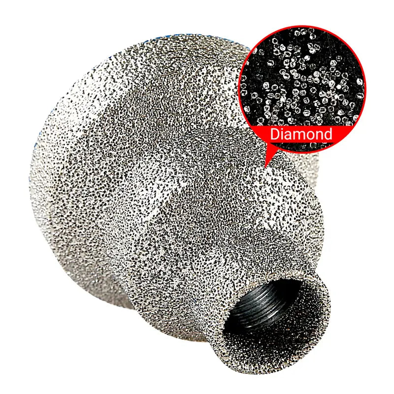 3-Piece Diamond Step Chamfer Drill Bit Set 20-35-50MM - Hole Enlargement Edge Trimming for Tile and Marble (3 Identical Bits)