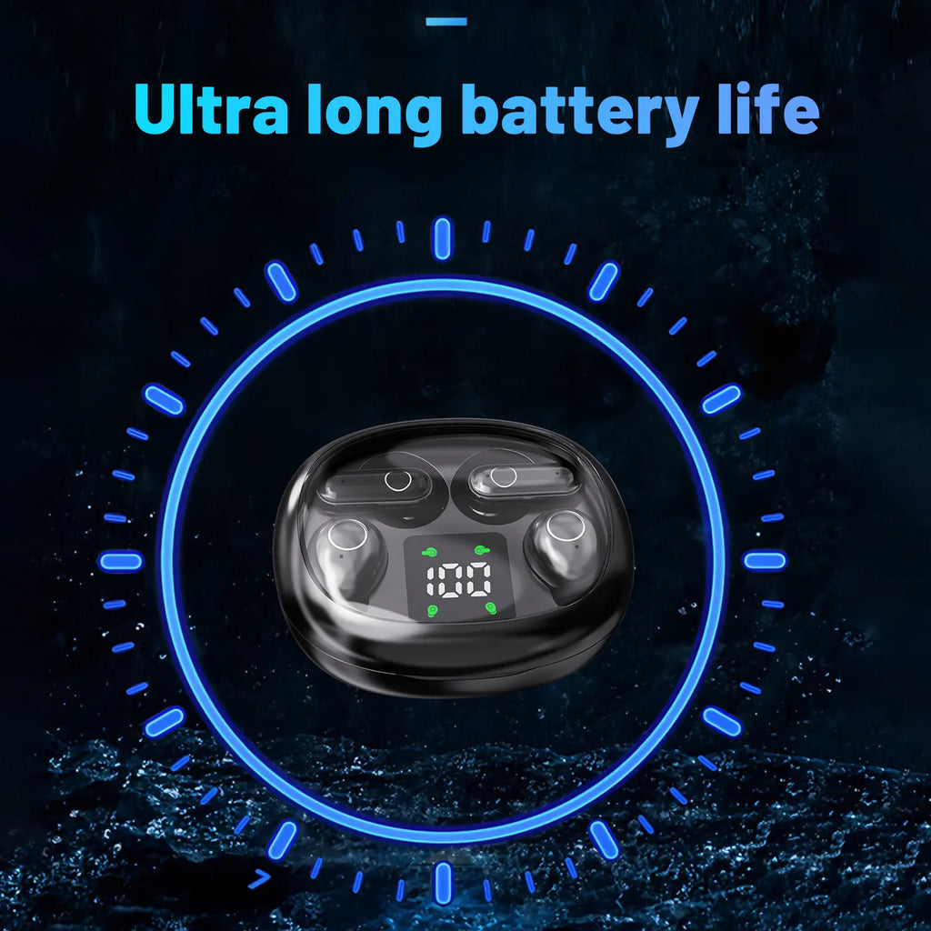 2 Pairs Bluetooth 5.4 Black Wireless Earbuds – Built-in Noise Reduction, Up to 36H Battery, HD Calls, Waterproof Touch Control In-Ear – Ideal for Sleeping, Office & Sports