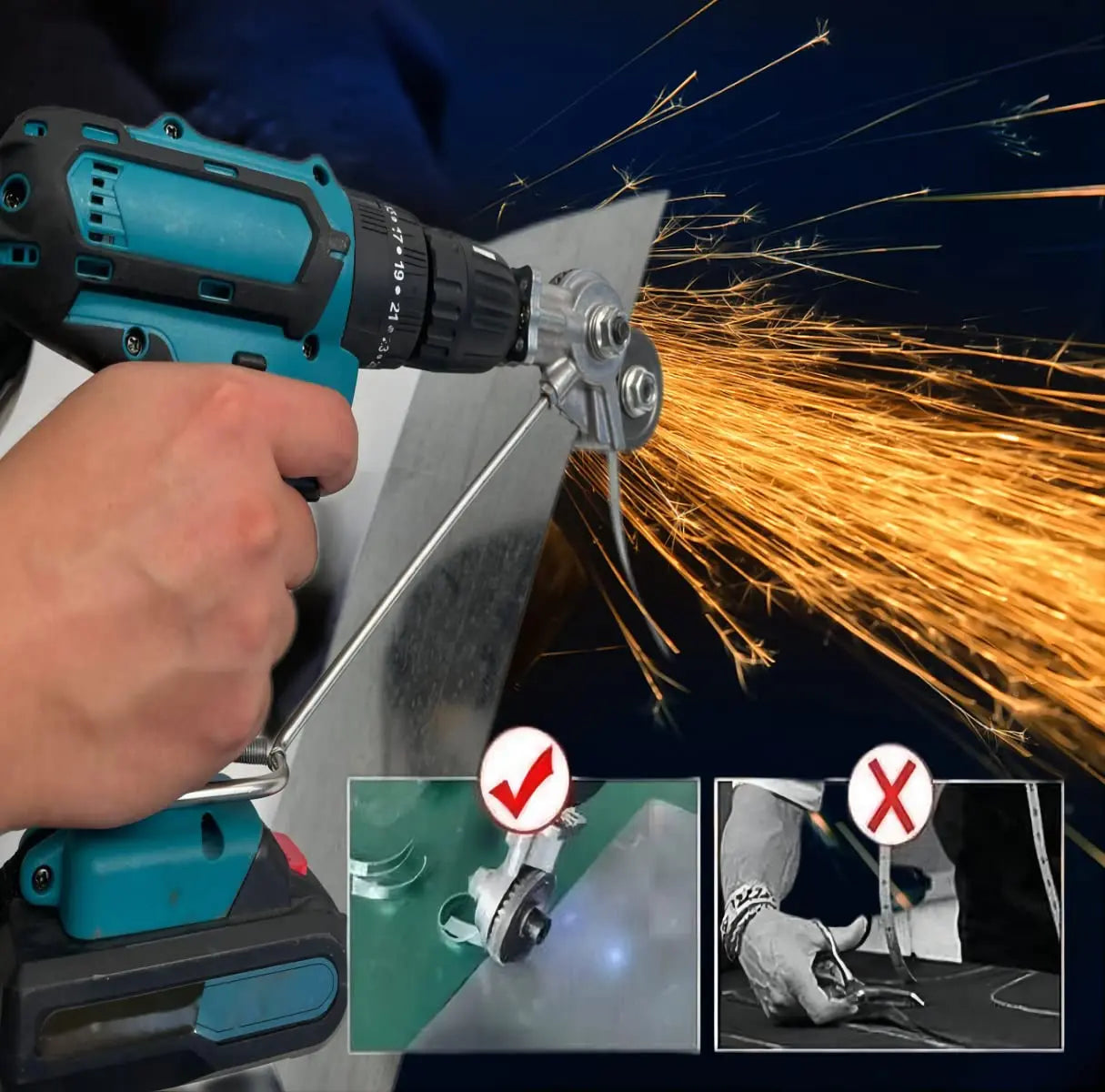 🛠️ Cash on Delivery 🔩 DIY Drill Attachment Metal Sheet Cutter – Electric Drill Modified Metal Iron Sheet Cutting Shear Tool, Universal Drill Accessory for Thin & Thick Metal – Free Shipping