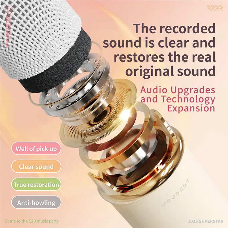 Mini Karaoke Machine – Portable Bluetooth Speaker with Wireless Microphone, 6 Sound Modes – Home Karaoke System for Adults & Kids, Party, Family & Friends Gatherings – Great Gift for Girls, Boys & Music Lovers