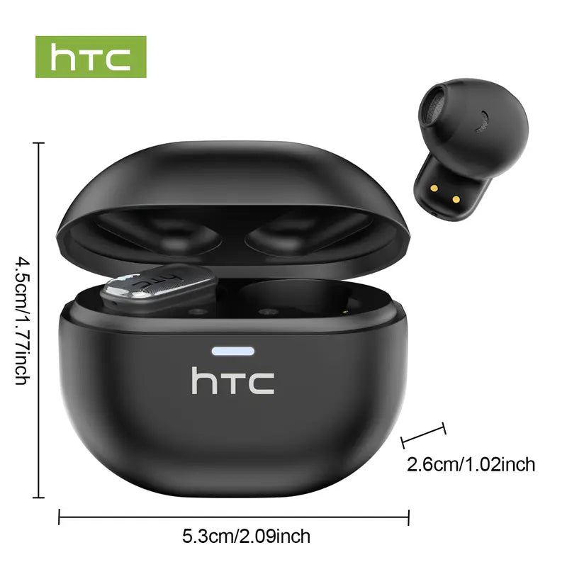 hTC NE16 Translation Wireless Earbuds,with APP Support 134 Languages,BT 6.0 earphones 35 hours long play time Wireless charging case IPX5 waterproof Stereo earphones built-in microphone Good for calls Compatible with Android and iOS, Electronic