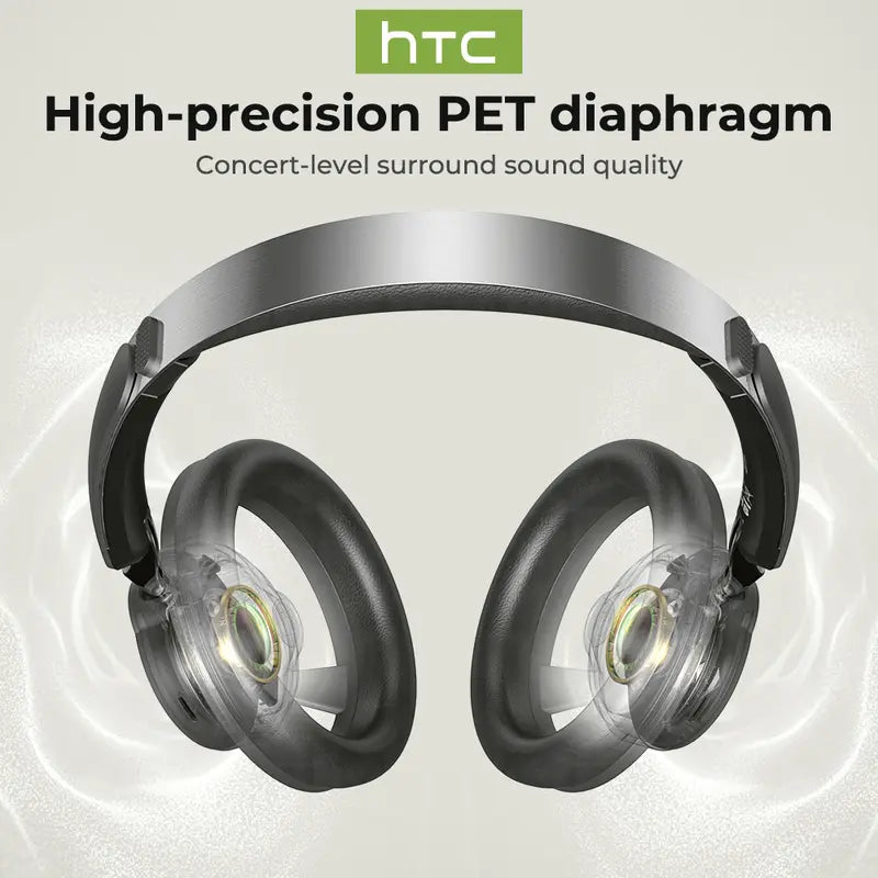 HTC HP06 OWS Open Wireless Headphone Foldable Bluetooth Headphones Over Ear with Built-in Microphone HIFI Stereo Multifunctional Earbuds Wireless Headset for Gaming, Phones, Computers, Electronics Audio Headphone