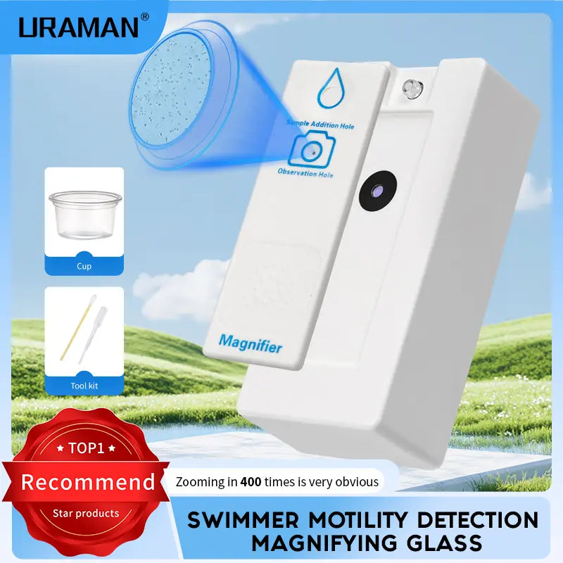 Magnifier Pro Sperm Quality Test – Disposable Lens with Reusable Base, Clear Field of View, Private & Easy-to-Use Home Semen Analysis Aid