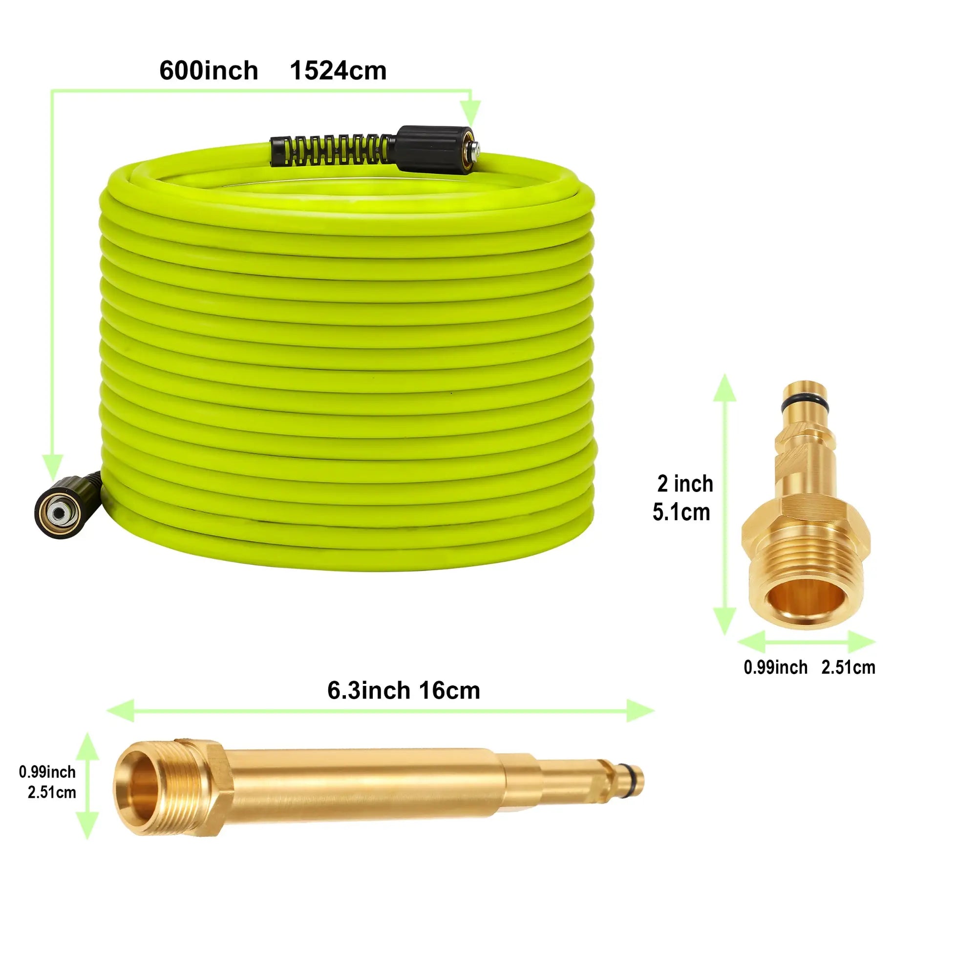💦 Cash on Delivery 🚗 7500PSI Heavy Duty Anti‑Kink High Pressure Washer Hose 15M with M22‑14 Connector – Explosion‑Proof Car Washing Water Pipe with 5 Copper Fittings – Free Shipping