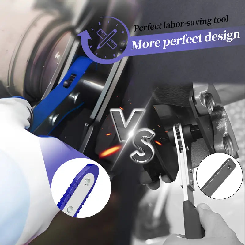 Brake Caliper Piston Press Tool – For Single, Dual & Quad Piston Disc Brakes, 360° Rotating Ratchet Wrench, Effort-Saving Automotive Brake Repair Tool for Car Maintenance