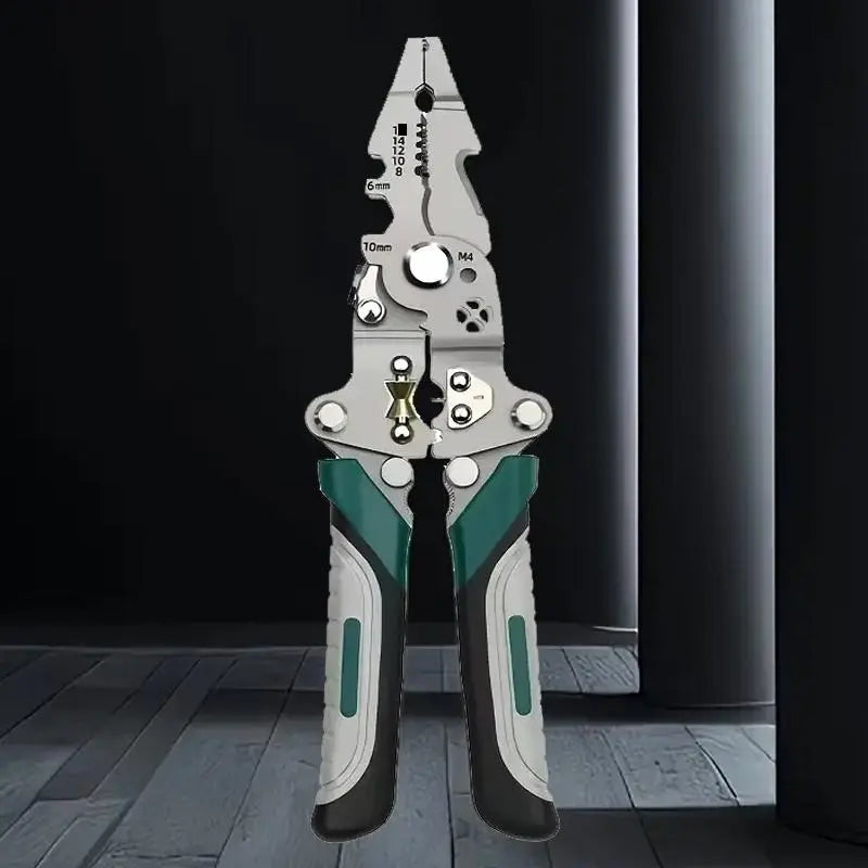 Multifunctional Wire Stripper, Industrial Grade 12 in 1 Foldable Cutting Wire Stripper, Wire Cutter, Wirecutters, Professional Wire Stripping Tool for Home & Office, Hand Tools, Tools Gadgets