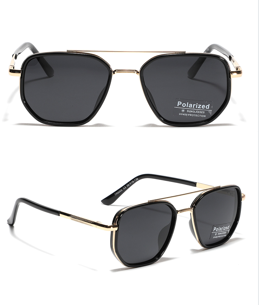 Summer 2026 Simple Polarized Shades Sunglasses For Everyday Use, Summer Geometric Frame Double Beam Fashion Sunglasses, Travel Accessories, Trendy Casual Sunglasses
