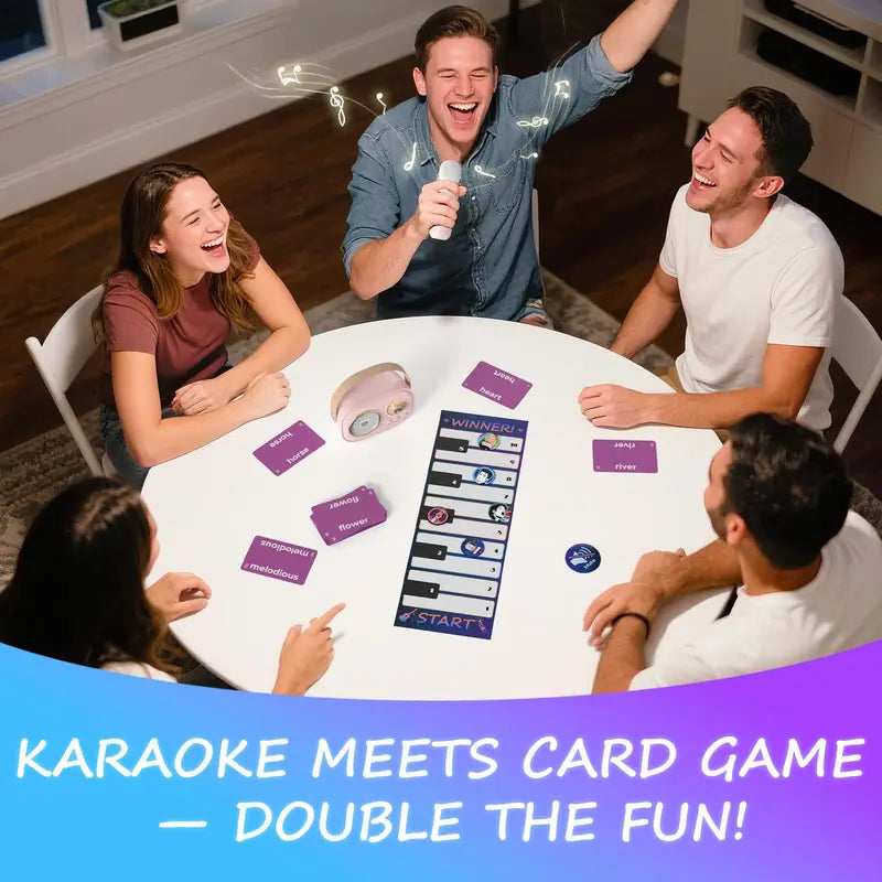 Mini Karaoke Machine – Portable Bluetooth Speaker with Wireless Microphone, 6 Sound Modes – Home Karaoke System for Adults & Kids, Party, Family & Friends Gatherings – Great Gift for Girls, Boys & Music Lovers
