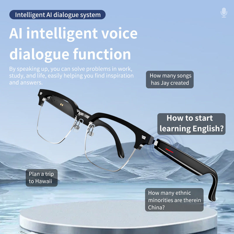Smart Bluetooth Glasses - AI Voice Assistant & Translation Sunglasses, Touch Control Open Ear Headphones, UV Protection for Outdoor Sports Travel 🎵 Free Shipping & Cash on Delivery 📊