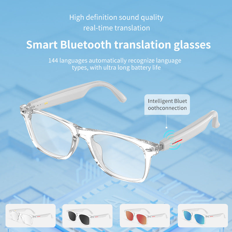 Smart Bluetooth Glasses - AI Voice Assistant & Translation Sunglasses, Touch Control Open Ear Headphones, UV Protection for Outdoor Sports Travel 🎵 Free Shipping & Cash on Delivery 📊