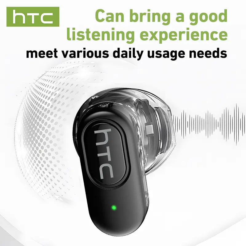 HTC NE51 Wireless Earbuds Bluetooth 6.0 Earphones Waterproof Wireless Earphones, Sports, Study and Audio Calls | Built in Microphone In Ear Earbuds, Gaming Bluetooth Headphones