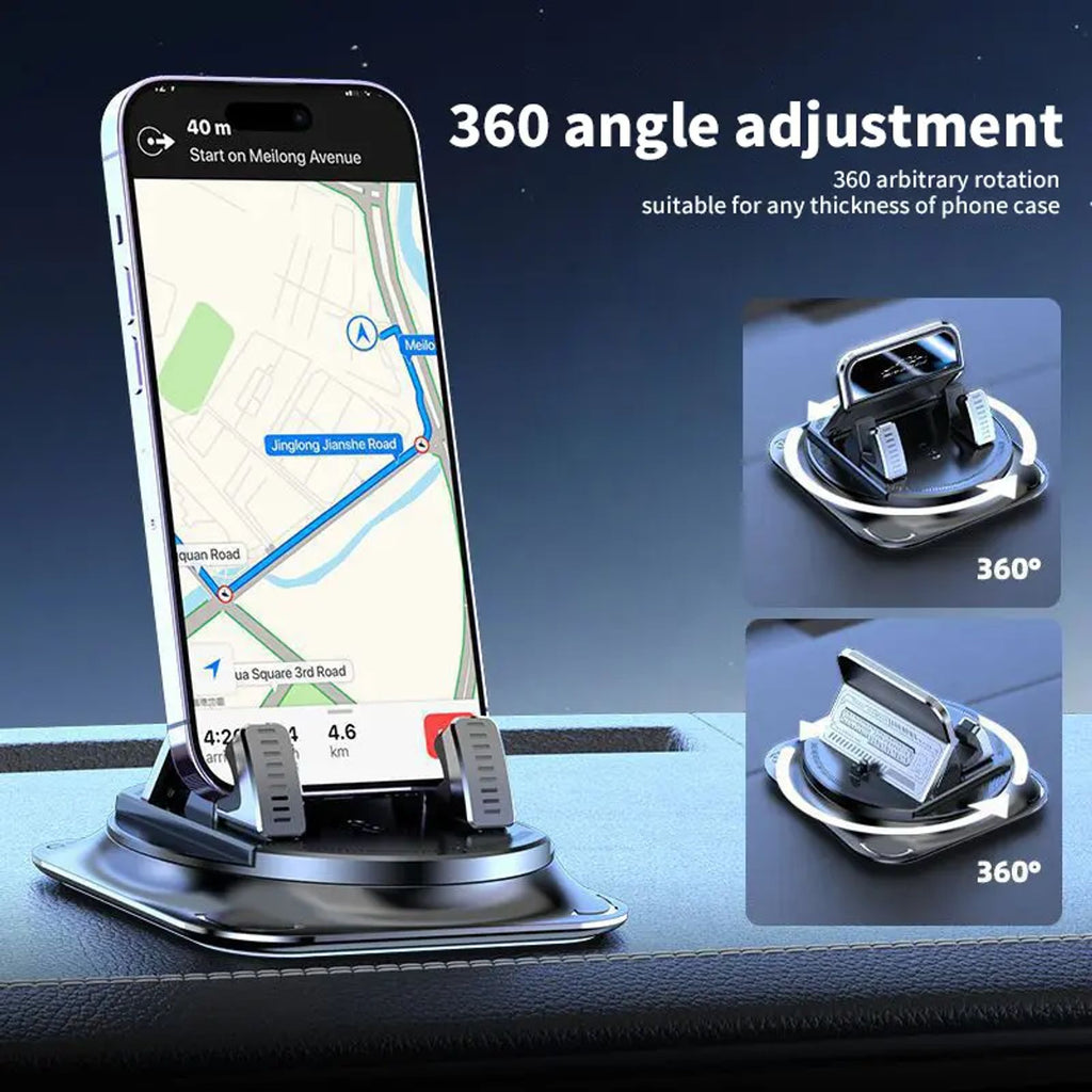 【DealsForYouDays】Car phone holder 360 degree rotation, suitablefor car navigation in-car dashboard, horizontaland vertica screen adjustment angle,suctioncup fixed non-slip mobile phone holdersuitable for iPhone and Android image 2