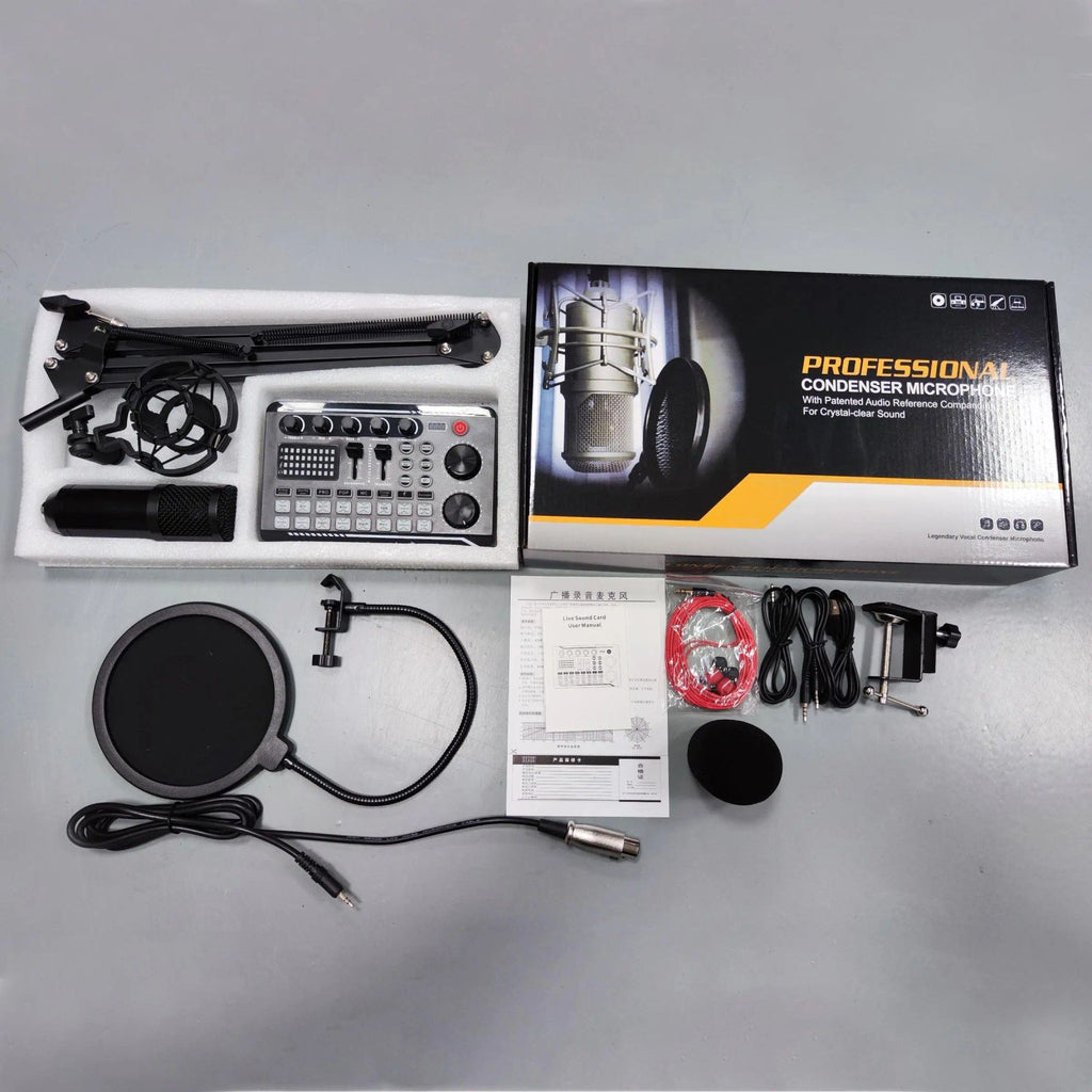 F998 Podcast Equipment Bundle, Podcast Studio Equipment, BM-800 Microphone Recording Studio Package, Live Sound Card Device for Streaming/Live Broadcast, Sound Card Set, Sound Card Kit image 9