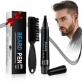 Beard Pencil Filler for Men - Male Mustache Repair Shape Beard Pen with Beard Brush, Beard Filler Pen Kit, Ideal Gifts for Father Husband Boyfriends