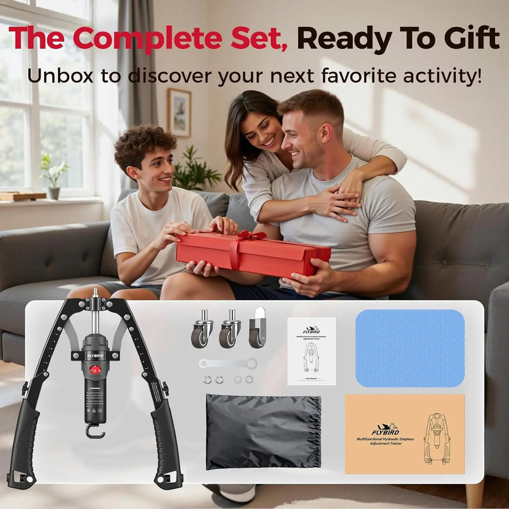 FED Fitness Flybird Series CT1 Chest Trainer Arm Exerciser & Arm Strength Trainer - Adjustable 22-440lbs Core, Tricep Workout Equipment with Ab Roller Wheel, Home Gym Exercise Equipment (Pad & Bag Incl.) for Men Women【live only】 image 9