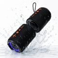 2-in-1 Wireless Compact Bluetooth Speaker V5.3 - 20W Stereo Audio, 12H Playtime, True Pairing, RGB LED Lights, 3.5mm Jack, TF Card Support, Waterproof, Rechargeable, Split Design, Stable Connection - Portable for Smartphones, Parties, Pools