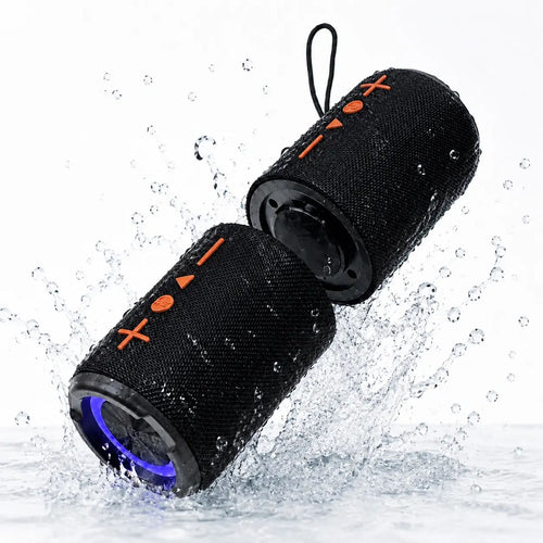 2-in-1 Wireless Compact Bluetooth Speaker V5.3 - 20W Stereo Audio, 12H Playtime, True Pairing, RGB LED Lights, 3.5mm Jack, TF Card Support, Waterproof, Rechargeable, Split Design, Stable Connection - Portable for Smartphones, Parties, Pools