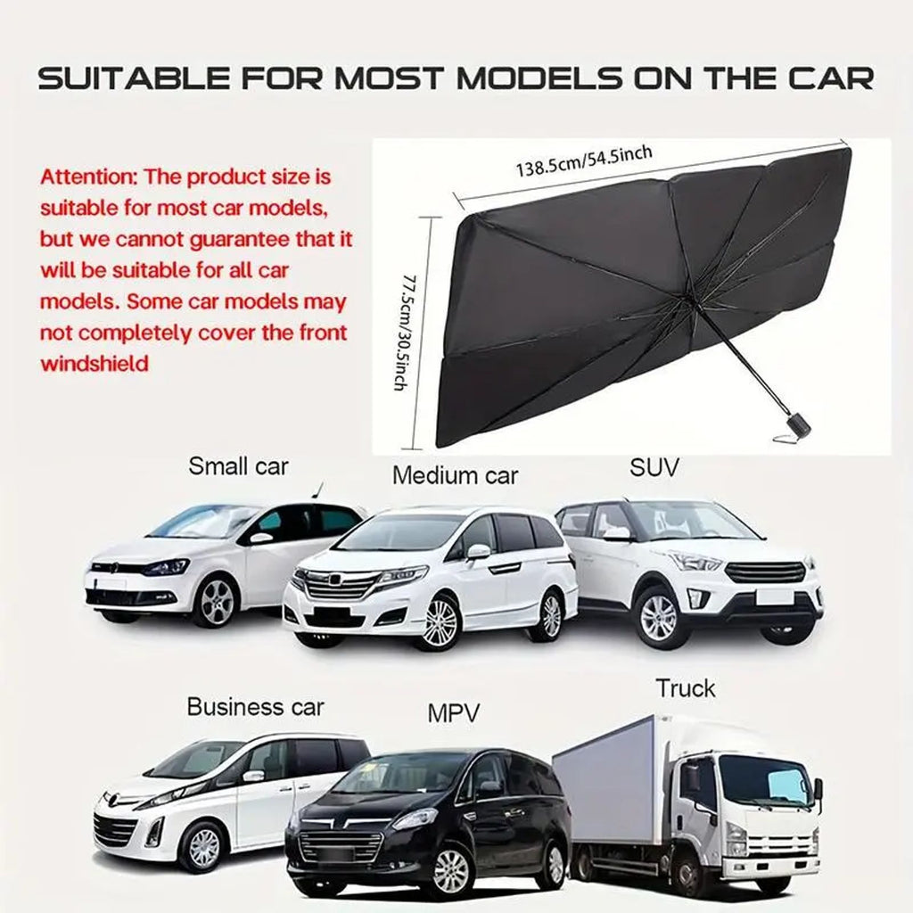 Portable car sunshade, windshield sunshade, foldable windshield sunshade, car exterior accessories, daily car windshield cooling umbrella image 2