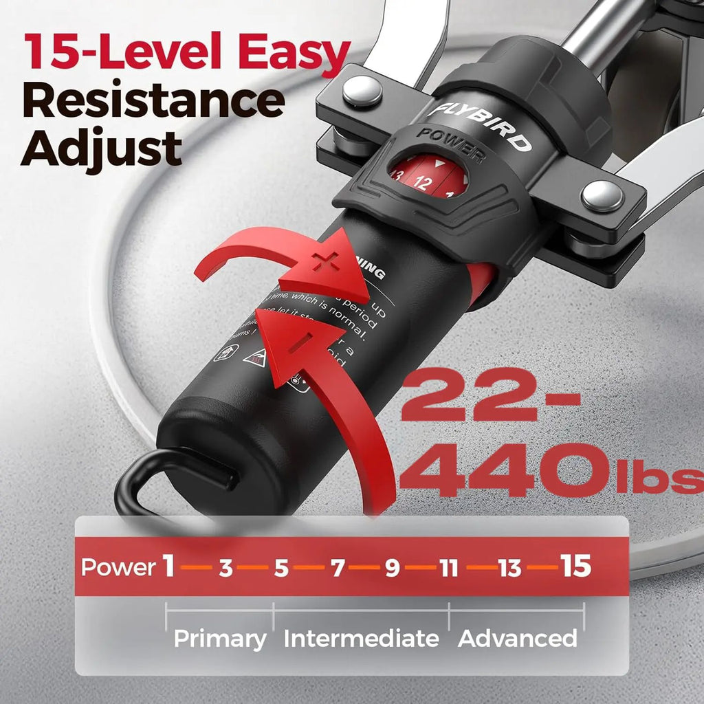 FED Fitness Flybird Series CT1 Chest Trainer Arm Exerciser & Arm Strength Trainer - Adjustable 22-440lbs Core, Tricep Workout Equipment with Ab Roller Wheel, Home Gym Exercise Equipment (Pad & Bag Incl.) for Men Women【live only】 image 2