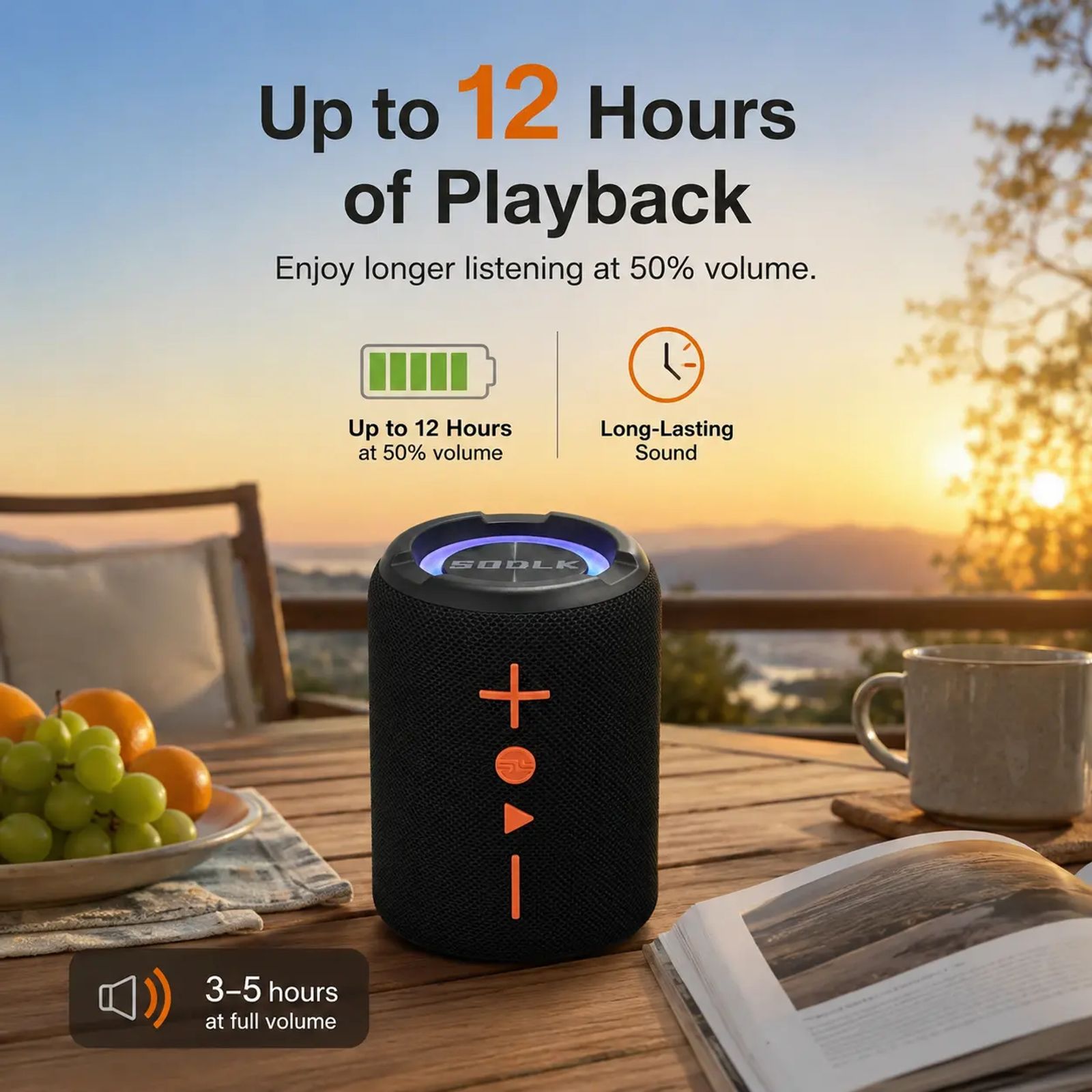 2-in-1 Wireless Compact Bluetooth Speaker V5.3 - 20W Stereo Audio, 12H Playtime, True Pairing, RGB LED Lights, 3.5mm Jack, TF Card Support, Waterproof, Rechargeable, Split Design, Stable Connection - Portable for Smartphones, Parties, Pools image 6