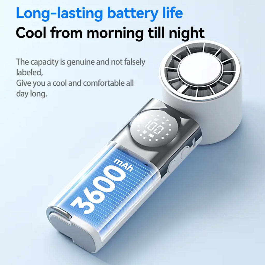 SWEETFULL Turbo Cooling Ice Handheld Fan 3-in-1 | 5 Speeds Battery Powered Retractable Charging Cable for USA-Canadian Cup, Outdoor Adventures, Travel & Beach image 4