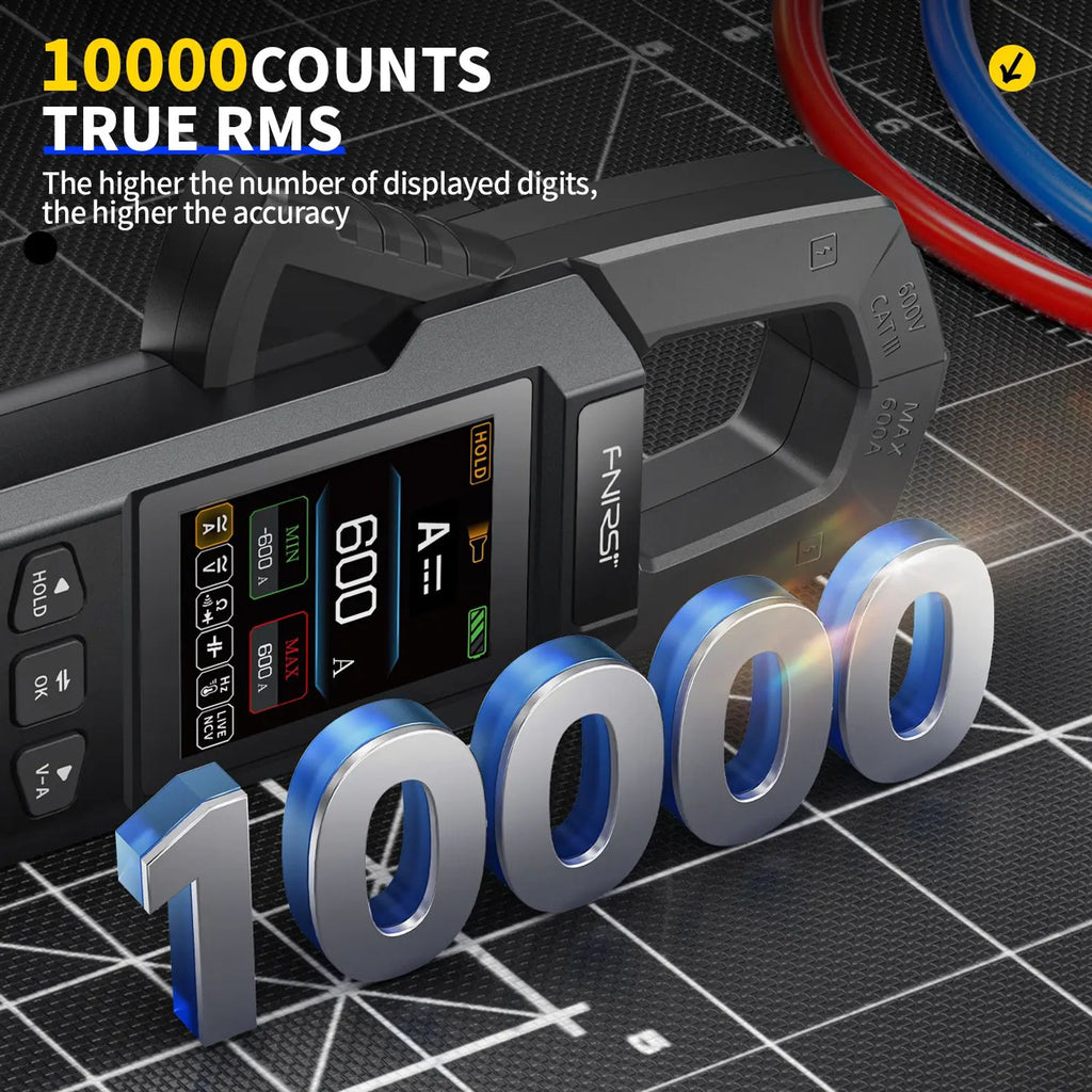 FNIRSI DMC-100 DC AC Current Voltage Clamp Meter Multimeter USB Charger 10000 Counts 600A Amperimetric Clamp Tester NCV Electrician Tools image 6