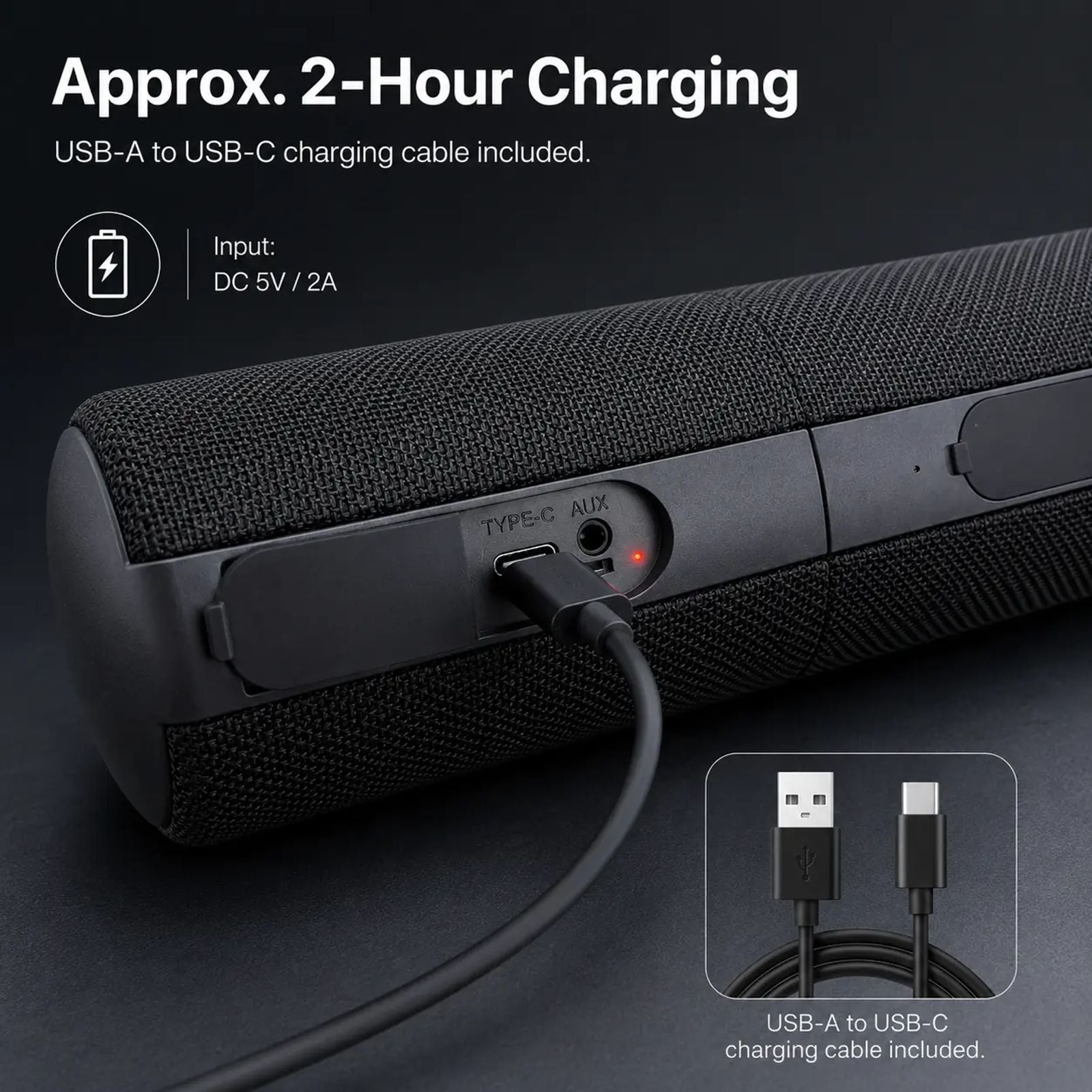 2-in-1 Wireless Compact Bluetooth Speaker V5.3 - 20W Stereo Audio, 12H Playtime, True Pairing, RGB LED Lights, 3.5mm Jack, TF Card Support, Waterproof, Rechargeable, Split Design, Stable Connection - Portable for Smartphones, Parties, Pools image 7